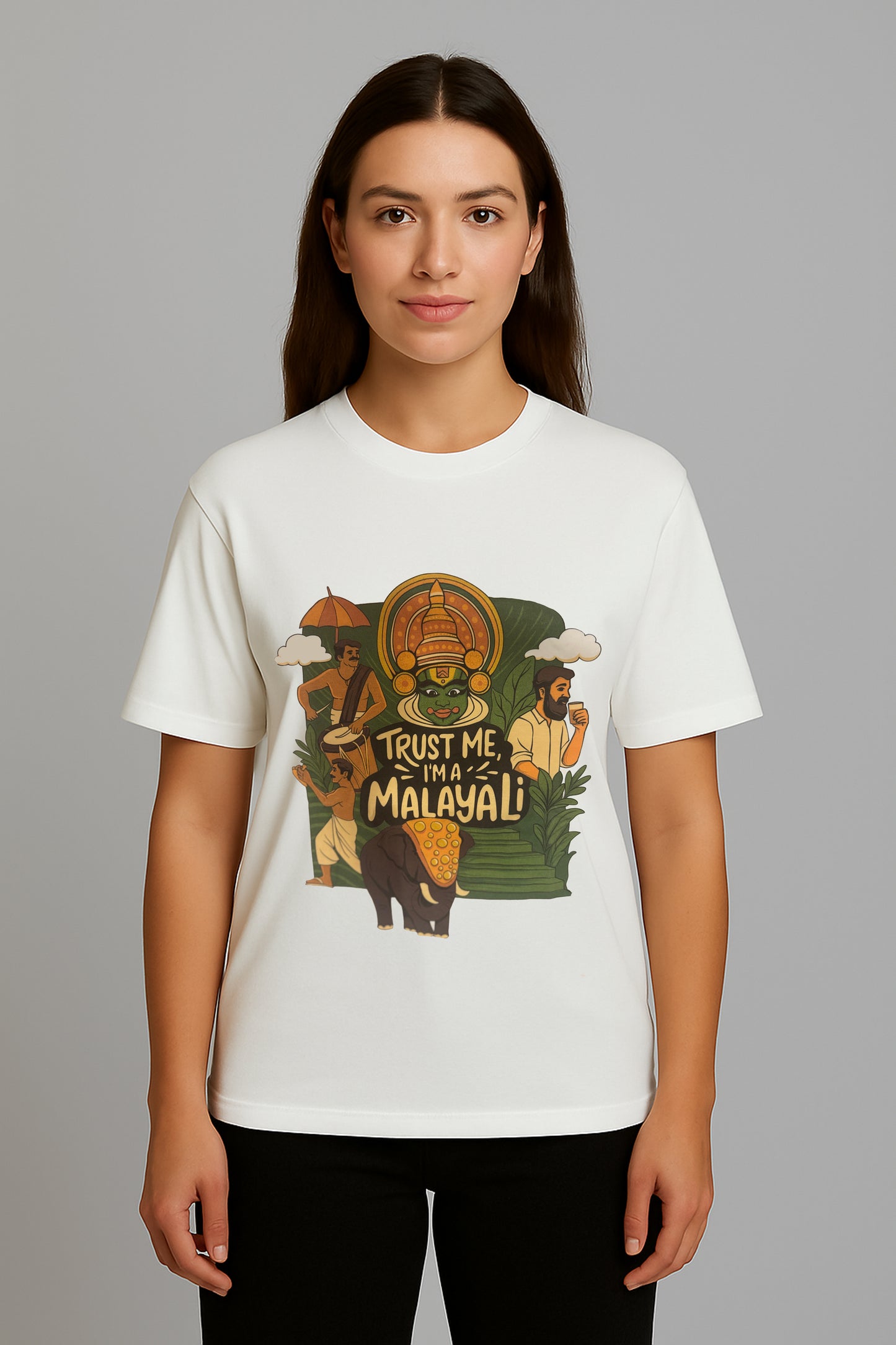 “Trust Me, I’m a Malayali” T-Shirt (OVERSIZED)
